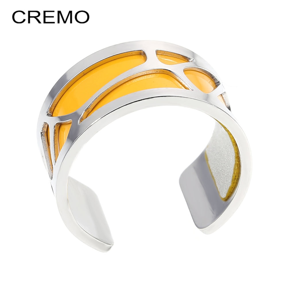 Cremo Open Resizable Rvs Ring Voor Vrouwen Verwisselbare Lederen Ring Bijoux Bagues Giet Femme Anillos