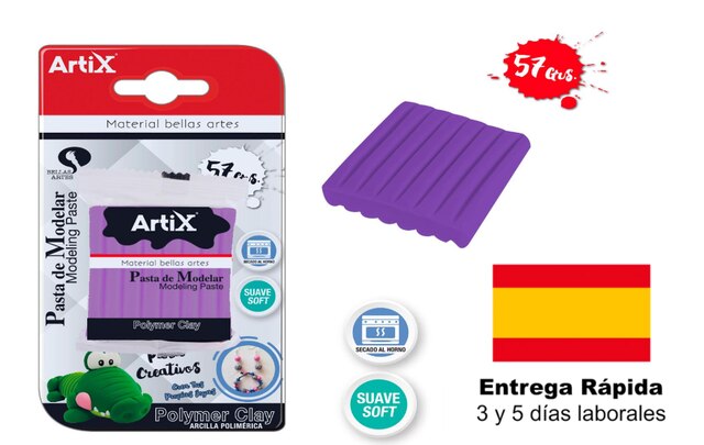 Polyclay Fimo 57g multicolor arcilla para moldear pasta de moldear cerámica bellas artes manualidades: morado