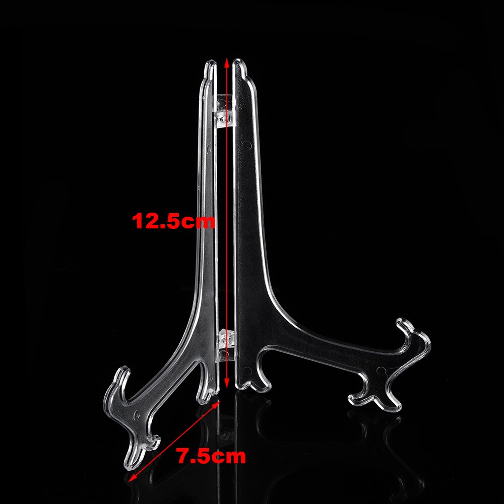 1PC Photo Pedestal Photo Pedestal Display Stand DIY Black Iron Plate Easel Storage Holder Book Art Craft Bracket Home Decoration: B-12.5cm