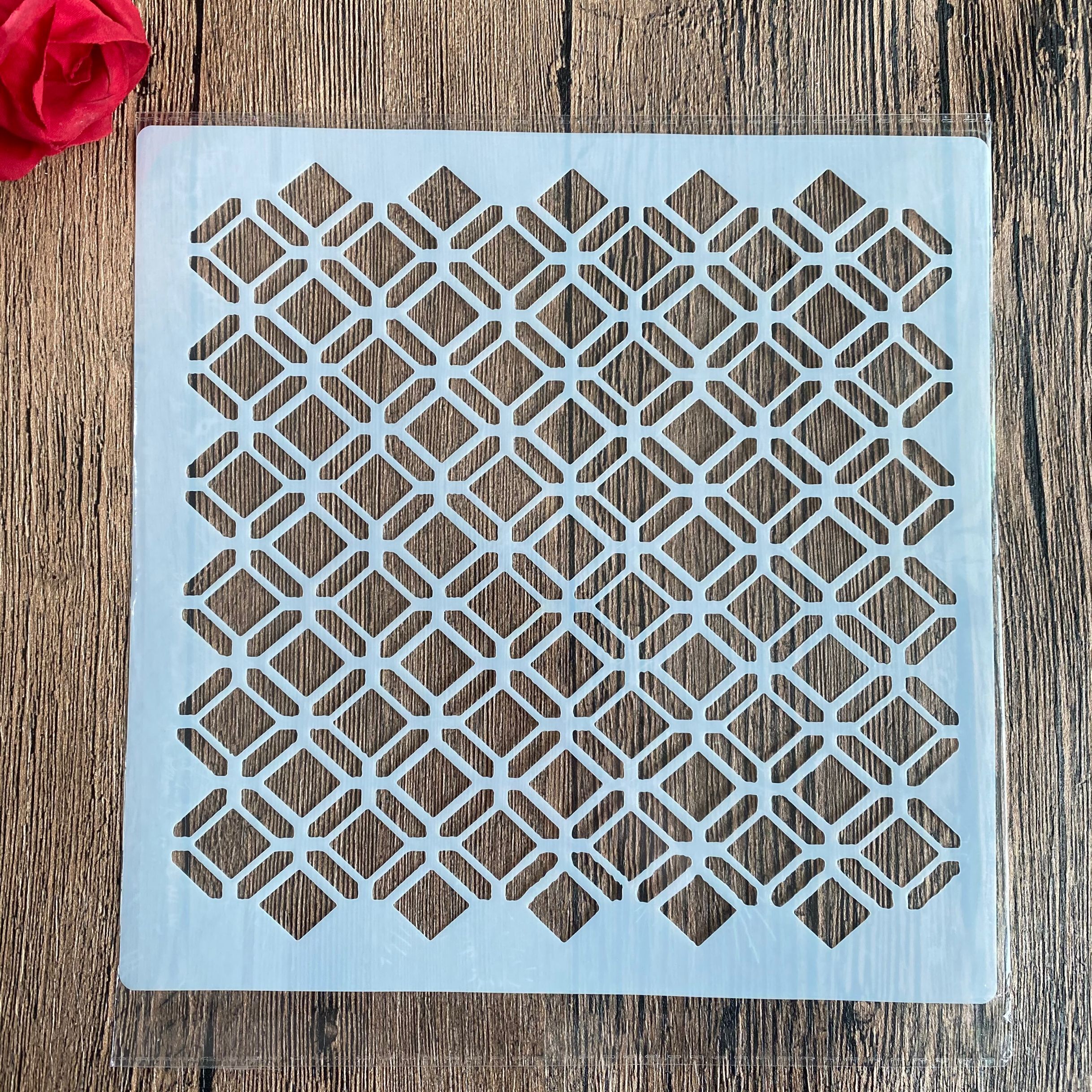 20 *20 cm fyrkantiga hantverksmandalaformar för att måla stenciler stämplade fotoalbum präglade papperskort på trä, tyg, vägg