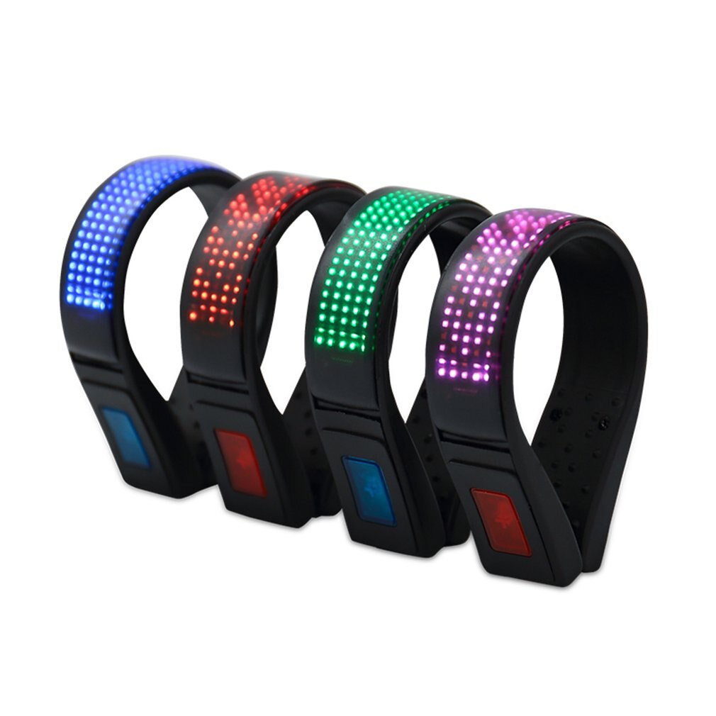 LED Luminous Shoe Clip Light Outdoor Running cycling Bicycle RGB Novelty Lighting Safety Night Warn lamp Glowing Usb Charging