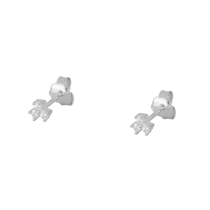 Mini pendientes pequeños de plata fina para mujer, 2 uds., 925, pendientes tipo botón de plata fina, joyería fina, pendientes para chica, de cumpleaños y boda: 18