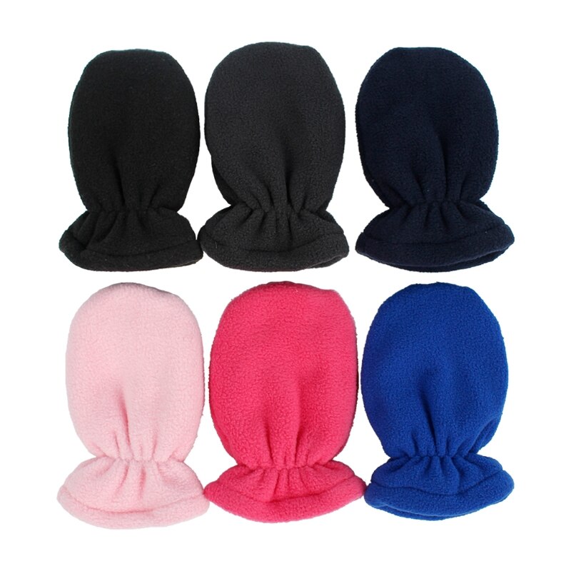 Baby Handschuhe Winter Warme Plus Samt Handschuhe freundlicher freundlicher Gefüttert Vlies Handschuhe D0LA