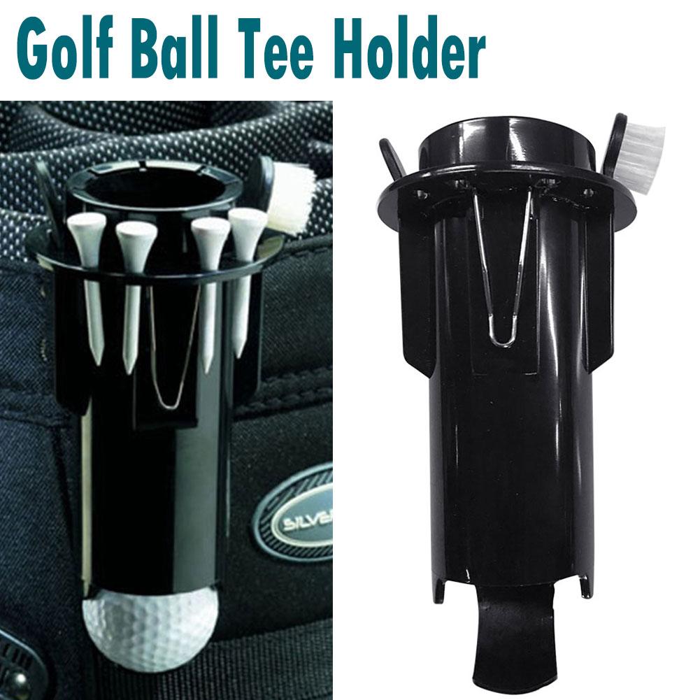 Outdoor Golf Ball Tee Holder Cup Golf Clip Grabber Divot Tool Portable Storage Box Golf Cleaning Tools With Brush Golf Accessory