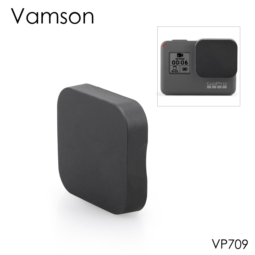Película protetora vamson para go pro hero 7, película de vidro temperado para gopro capa de cobertura vp710g: VP709