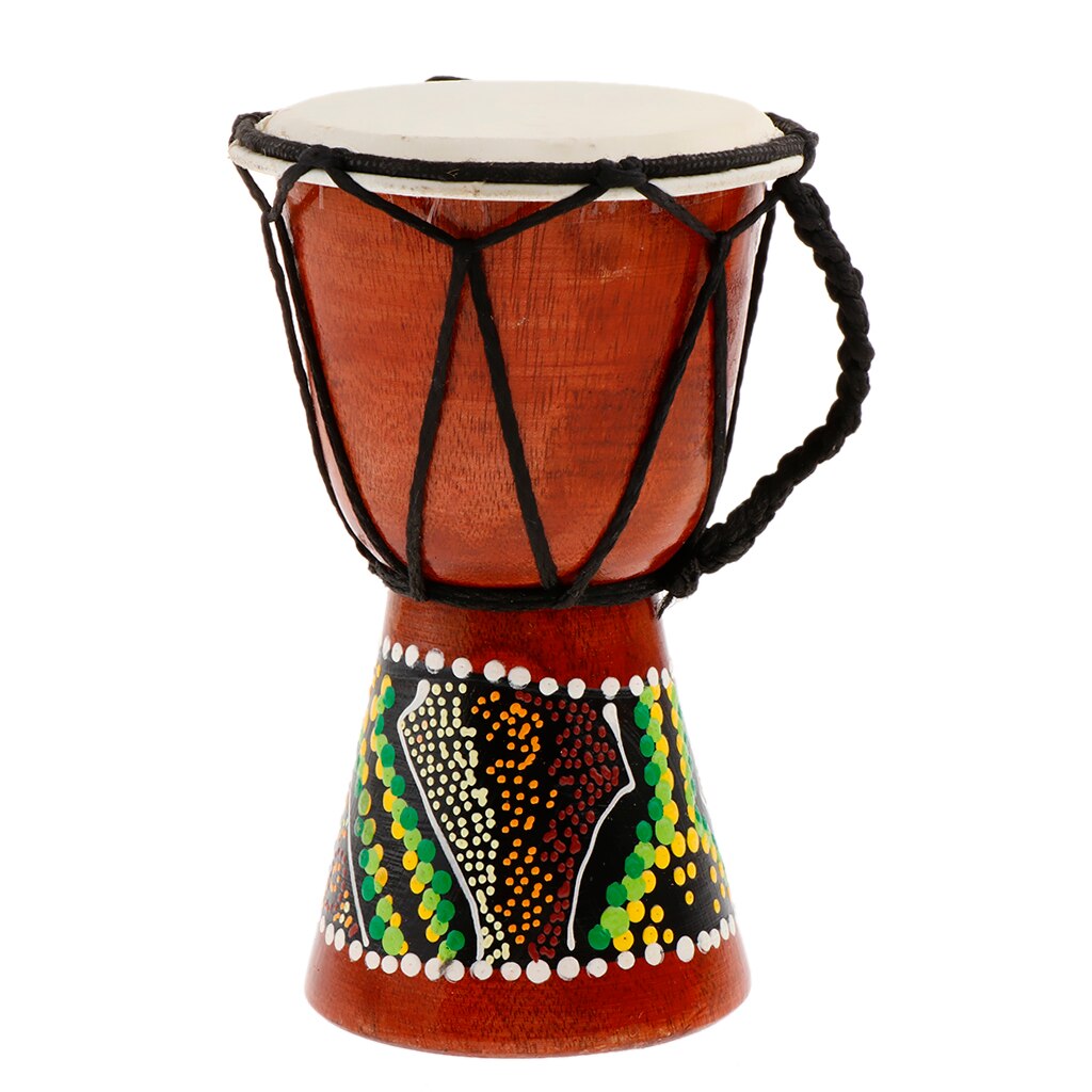 4inch Djembe Hand Painted African Drum for Kids Children Preschool Percussion Toy