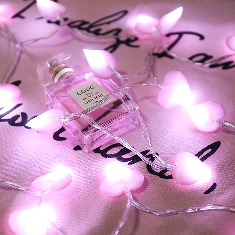 1 stk fairy lights love heart string lights for bursdagsfest bryllup dekorasjon