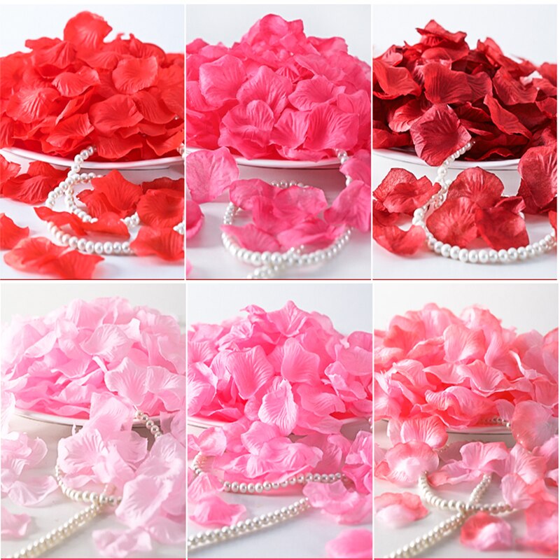 Pétales de roses en soie, 500 pièces/lot, 5x5CM, pour décoration de mariage, romantique, fausses fleurs, 31 couleurs, accessoires de mariage