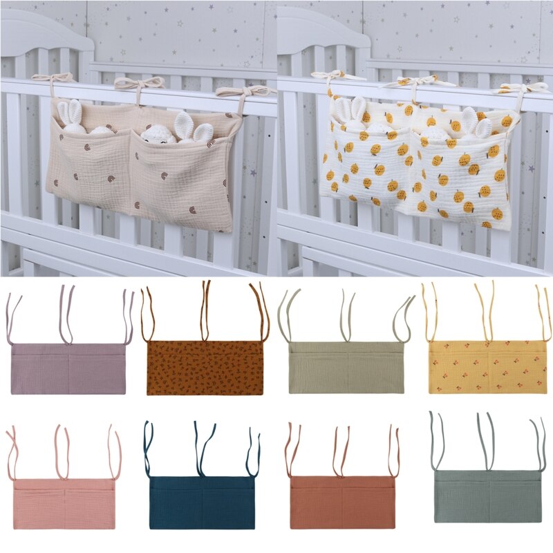 Bolsa de almacenamiento portátil para cuna de bebé, organizador multifuncional para cabecero de cama de recién nacido, ropa de cama para niños, bolsa de pañales