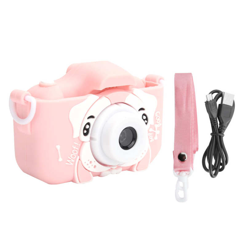 Kinderen Camera Mini Puppy Patroon Digitale 1080P Video Puzzel Speelgoed X5S 13MP: Roze