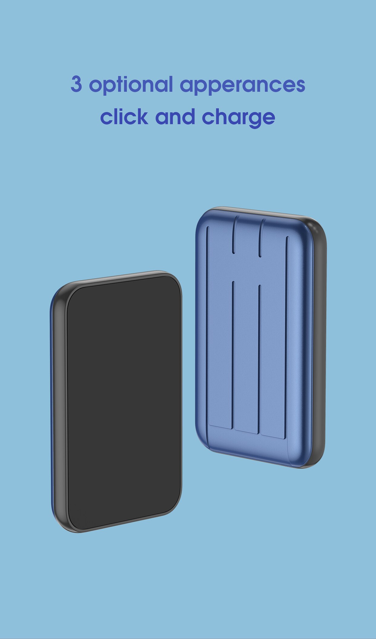 10000mah Magnetic Portable Wireless Power Bank 15W Fast Charger Mobile Phone External Battery for Iphone 13 12 11 Pro Max Xiaomi: blue / 5000mAh