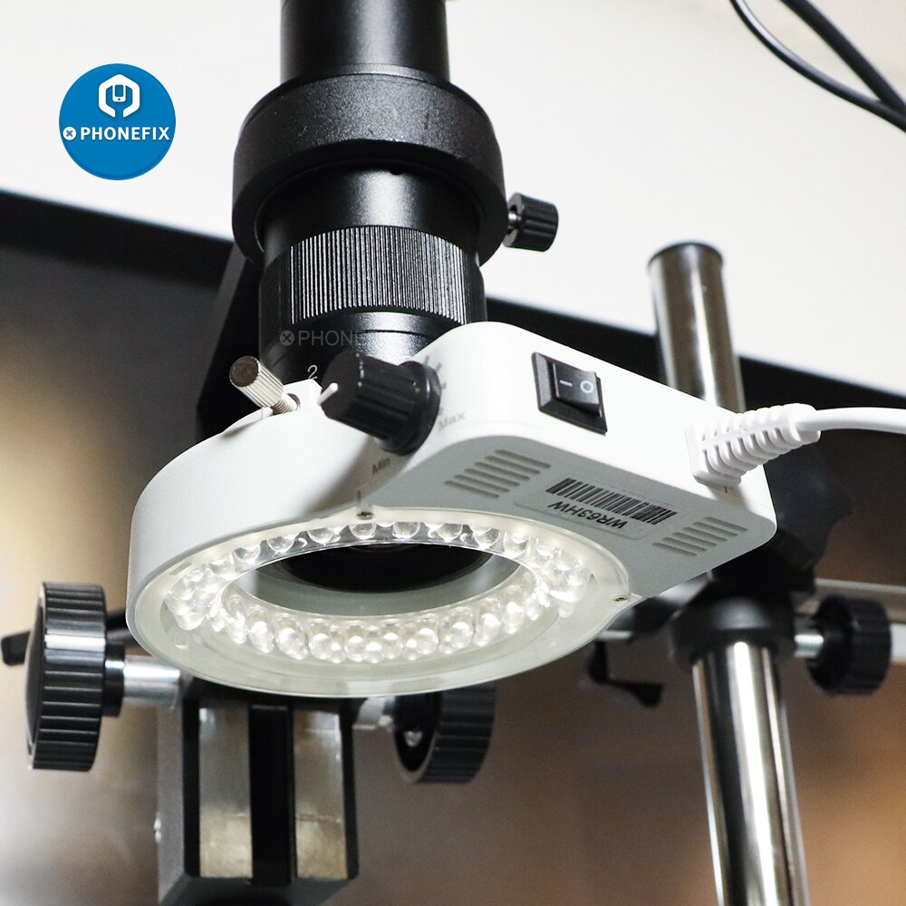 56 LED Adjustable Ring Light illuminator Lamp for Stereo Zoom Microscope Microscopio Camera Light Source