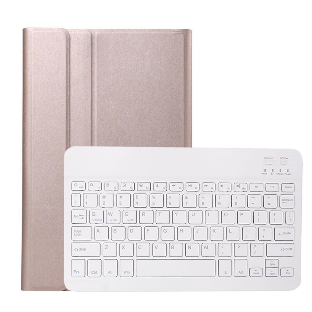 Bluetooth Keyboard Case Voor Samsung Galaxy Tab S6 10.5 Inch SM-T860 SM-T865 Lederen Tablet Cover Met Draadloos Toetsenbord: Rose Gold