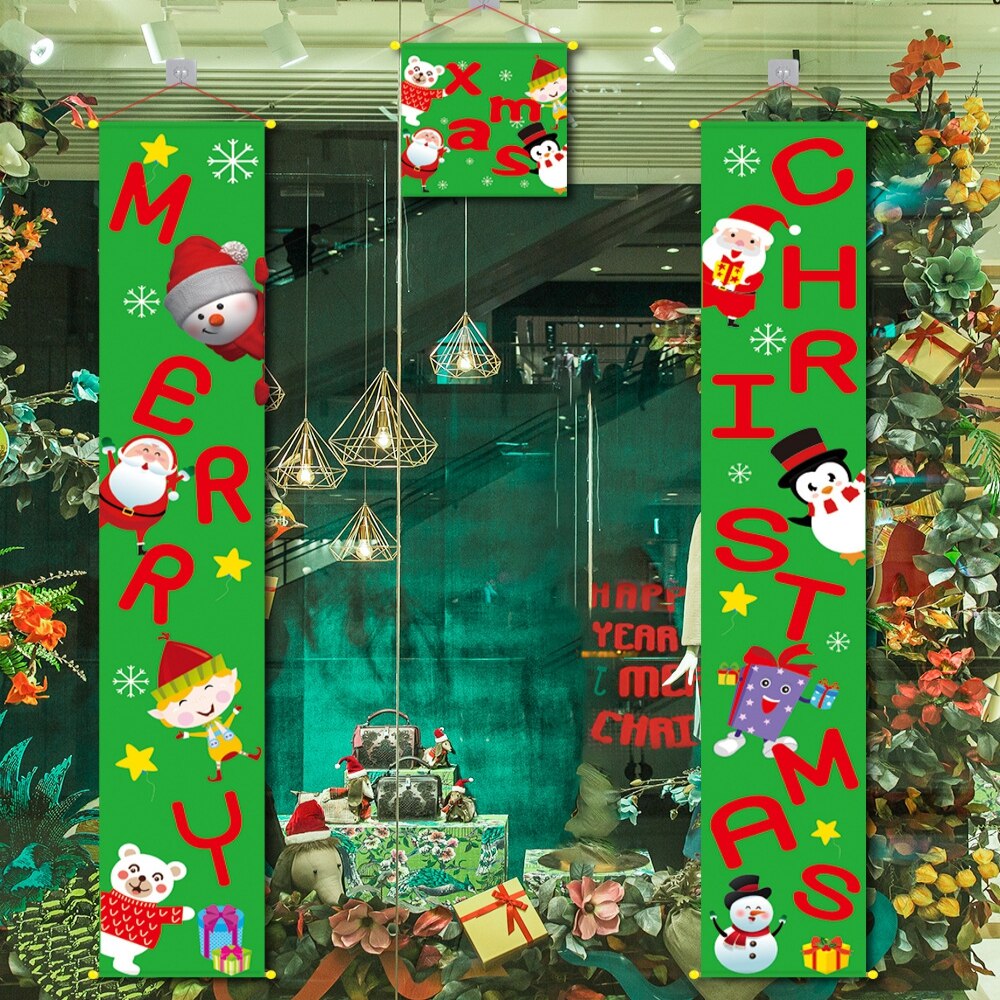 Juledørbannere nøddeknækker soldat hængende indretning til hjemmet glædelig jul ornamenter godt år navidad: B3
