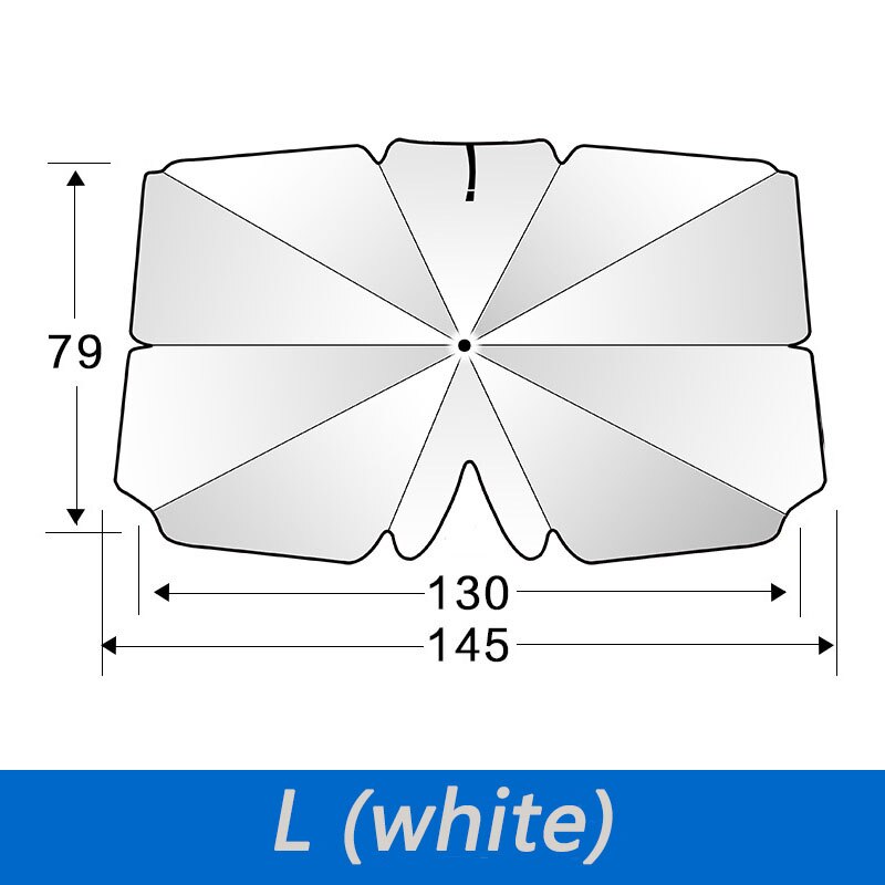 Nowy samochód przenośna osłona przeciwsłoneczna srebrna osłona przeciwsłoneczna anty UV składany parasol samochodowy składana osłona przeciwsłoneczna robić samochodu: L biały