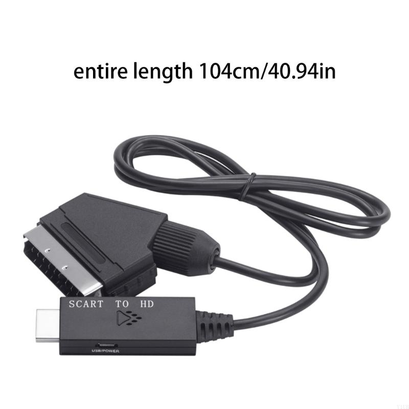 Câble convertisseur Flexible HDMI vers péritel, sans installation du pilote, grand convertisseur précis, adaptateur péritel