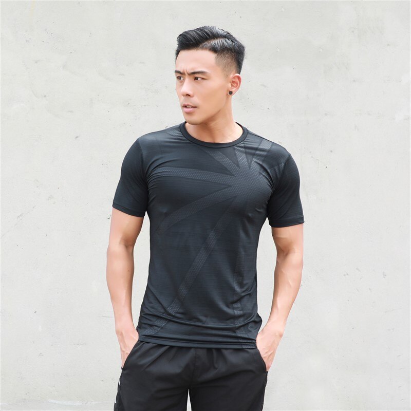 HOWE AO Sports Shirts Men Running T Shirt Training Exericise Breathable Gym Shirt Workout Fitness Sports top