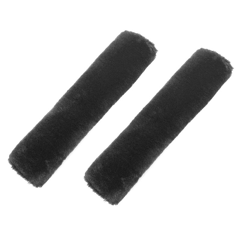 2 st / set mjukt plysch säkerhetsbältesskydd axelplatta axelrem fodral bekväm kör bilbälte