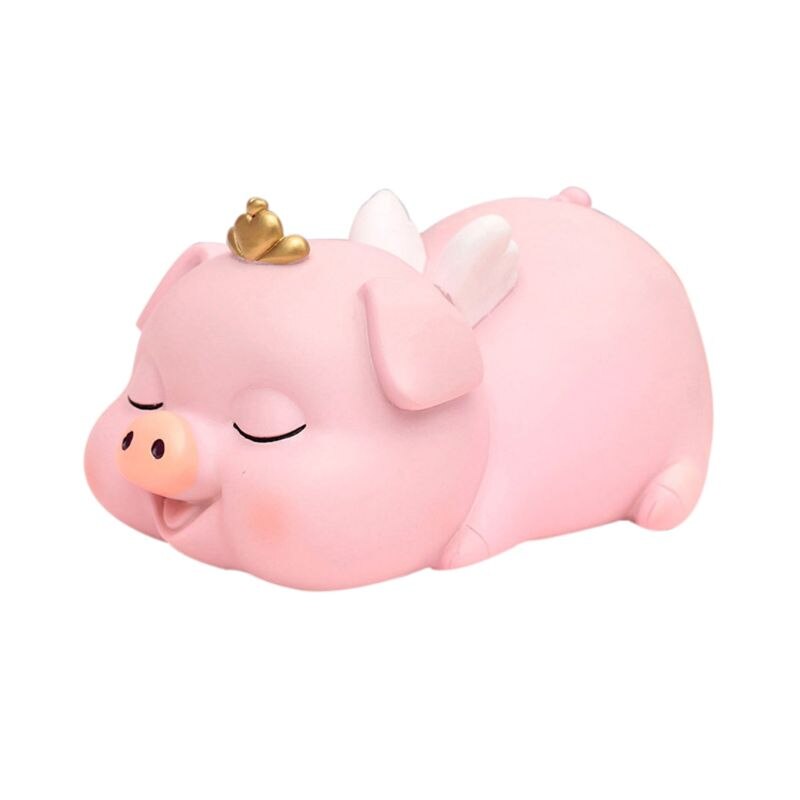 Pink Pig Coin Piggy Bank Home Decor Keepsake Unique for Girls and Boys 63HE