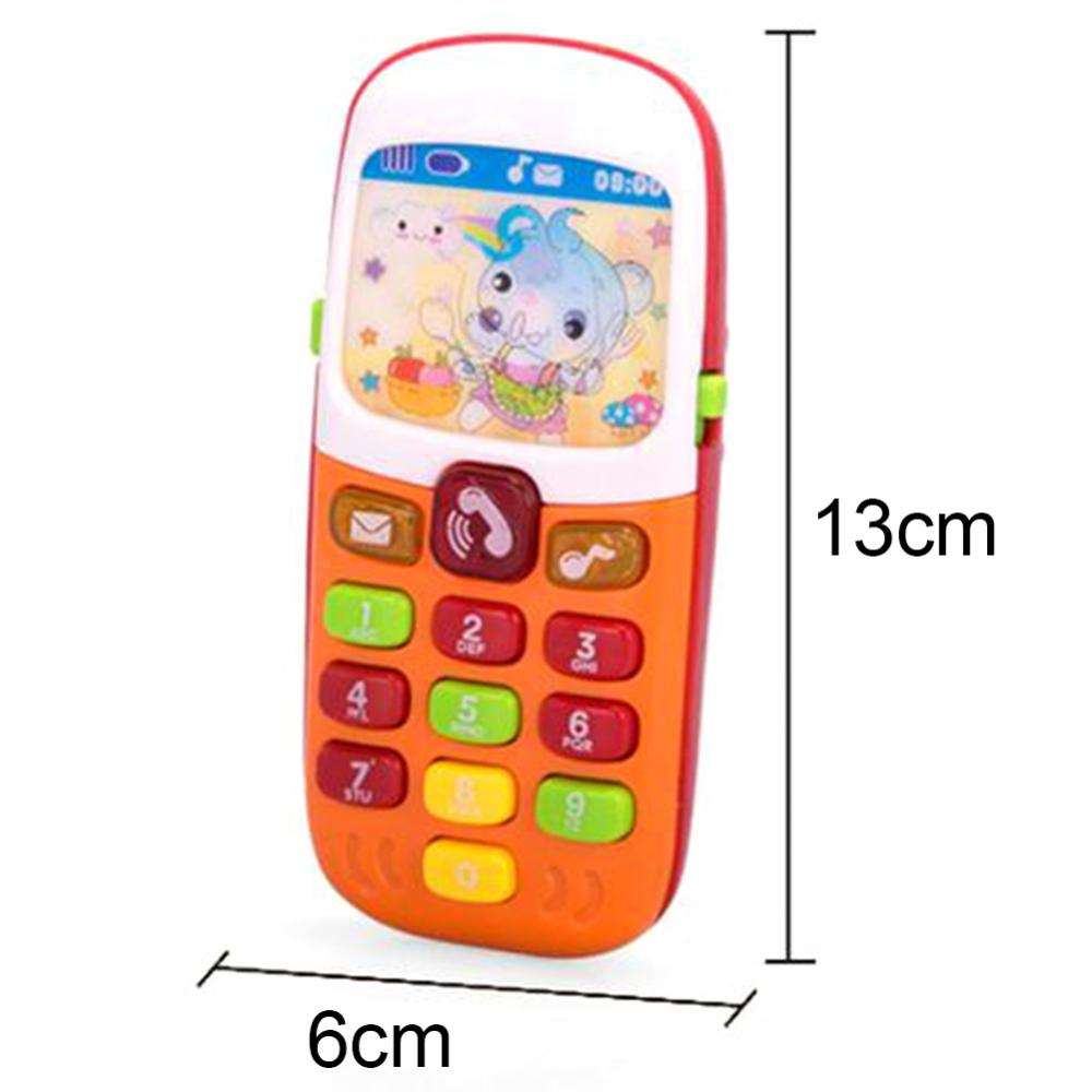Kids simulation electronic mobile phone with music led educational children's toy children's music mobile toy