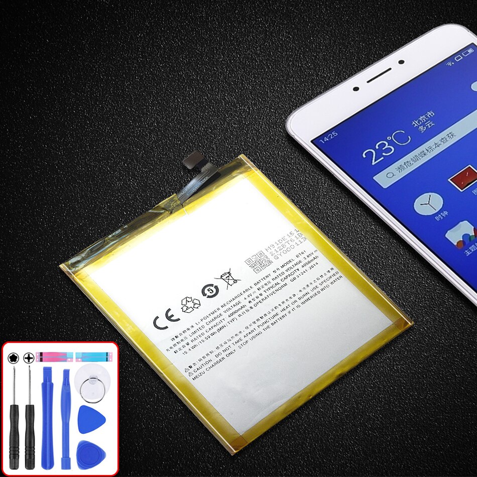 praktisch Ersatz Batterie BT61 (M) Für Meizu Meizy M3 Hinweis M681 M681H 4000mAh