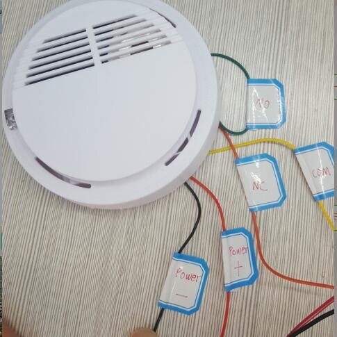 2pcs/Lot 12V Wired Alarm Security Smoke Fire Detector Wired Smoke Detector Alarm Sensors For Home House Office