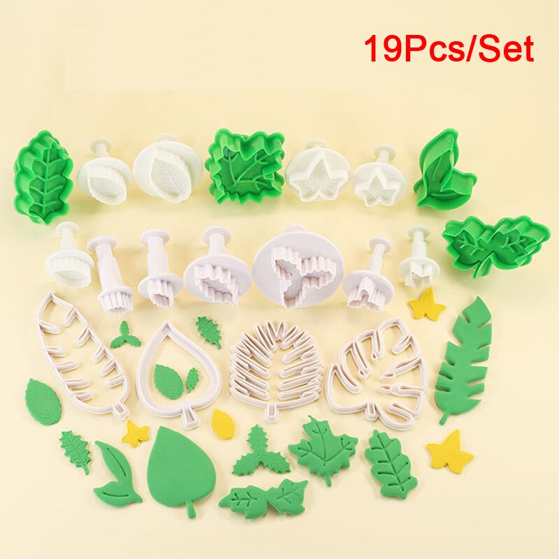 Maple Leaf Plunger Fondant Mold Cutter Cake Cookie Decorating Fondant Cookie Cutter Diy Keuken Bakken Cake Decorating Gereedschap: Set 7