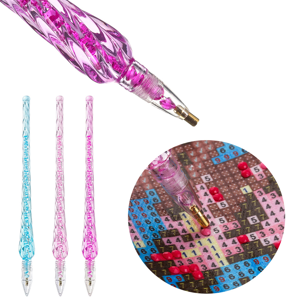 1PC Plastic Resin Cross Stitch Point Drill Pen 5D Diamond Painting Embroidery Crystal Pens Sewing Accessories Supplies DIY Craft