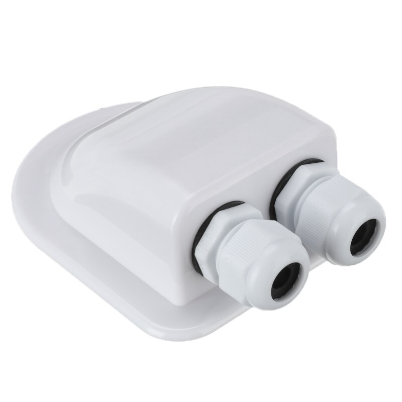 Rv Dak Draad Entry Klier Doos Camper Caravan Boot Universal Voor Rv Zonnepaneel Junction Box Waterdichte Dubbele Kabel