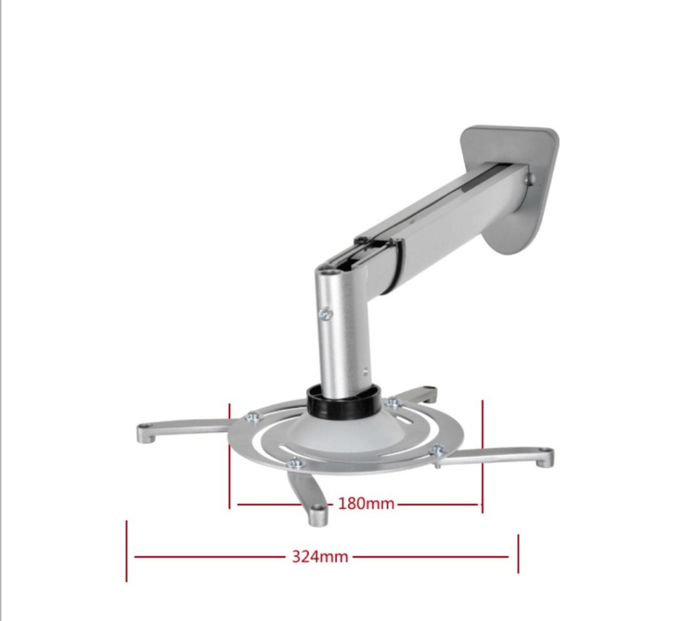 Ultra-long Aluminum Alloy 360 Degree Universal Projector Wall Mount Full Motion Retractable Projector Hanger Bracket PR05BL