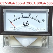 Panel Mount Analog Ammeter Gauge DC 0-100uA 50uA 200uA 500uA Measuring Range 85C17