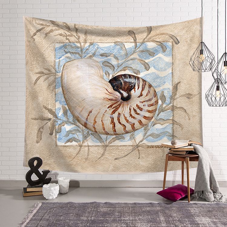 Mariene Organismen Muur Opknoping Deken Tapijt Strand Gooi Handdoek Thuis Decoratieve Schildpad Gedrukt Supersoft Wandtapijten Strand Mat: 150cmx130cm / X62
