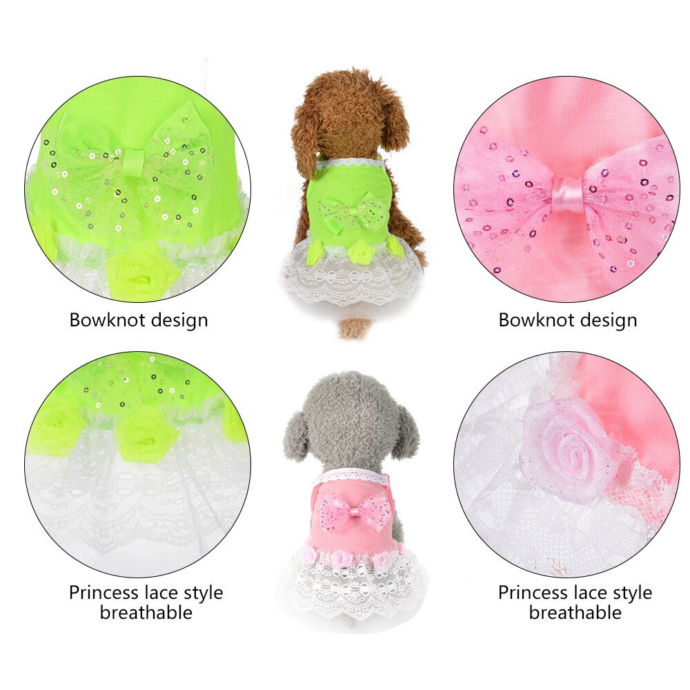 Kæledyr kat hund tøj lille hund kat prinsesse blonde tøj kjole nederdel sommer kostume til bamse kæledyr prinsesse kjole nederdel #15