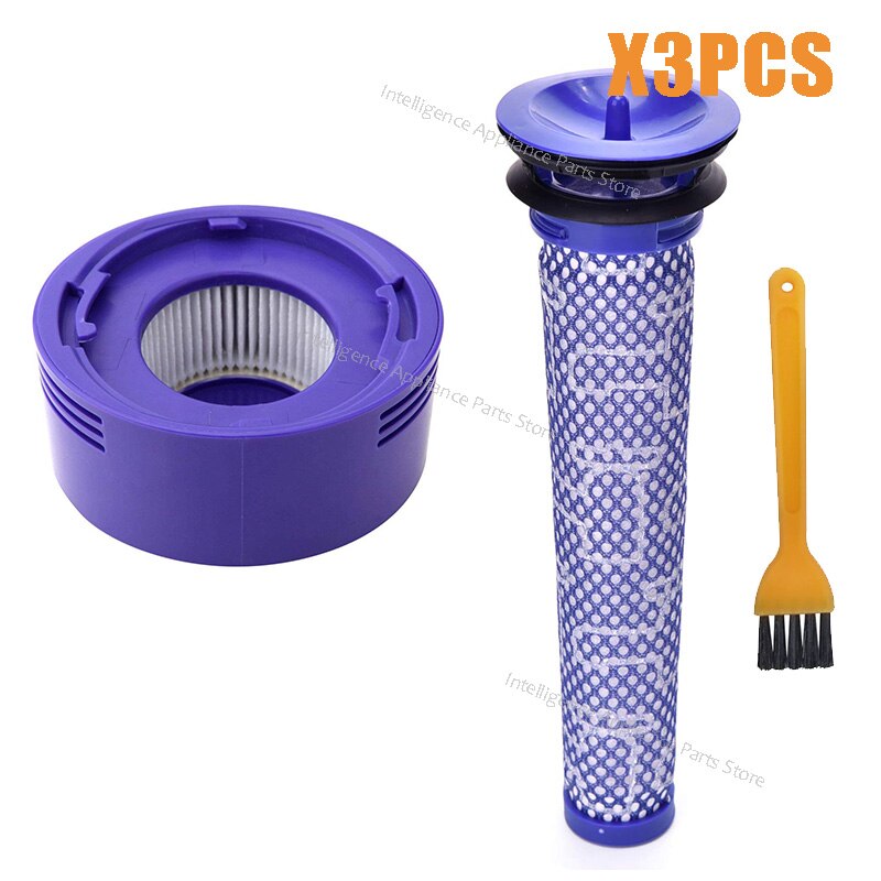 Washable Pre Filter Compatible with Dyson DC58 DC59 DC61 DC62 V6 V7 V8 Vacuum Replacement Filters for Spare Part # 965661-01: for v7v8-total 3pcs