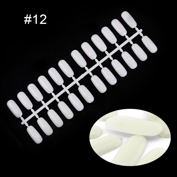 Feivielle 17 optionele tips voor valse nagels kleurenkaart oefendisplay tools transparante witte gesp ring manicure nagelkunsttool: 12
