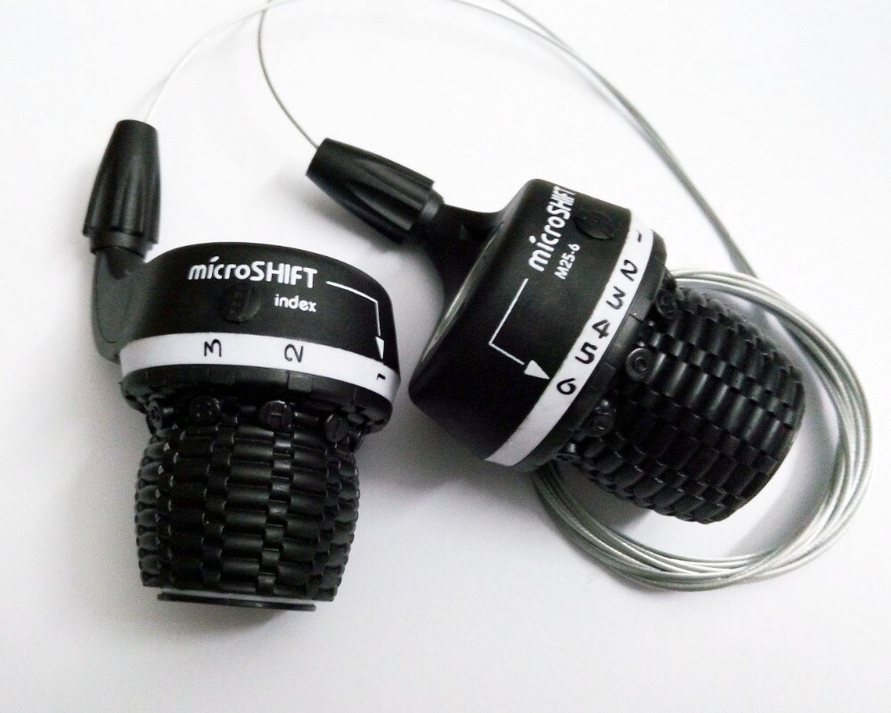 Microshift  ms25-6 twist shifter mtb bike 1-3 $ 1-6 speed side twist grip gear shifters trip derailleur dip