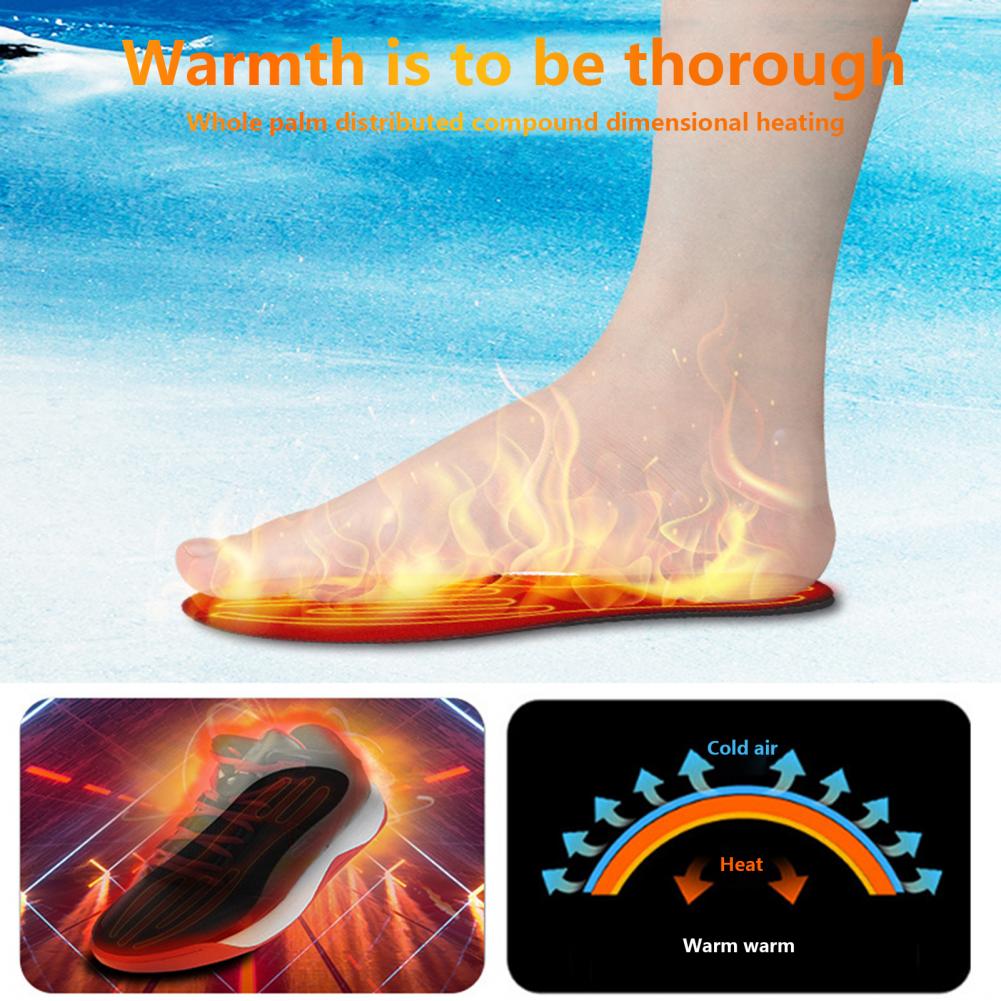 Elektrische USB Verwarmde Inlegzolen Vrouwen Mannen Skiën Voet Warmer Pad Voeten Warmer Sok Pad Mat Winter Verwarming Binnenzool Verwarming Binnenzool