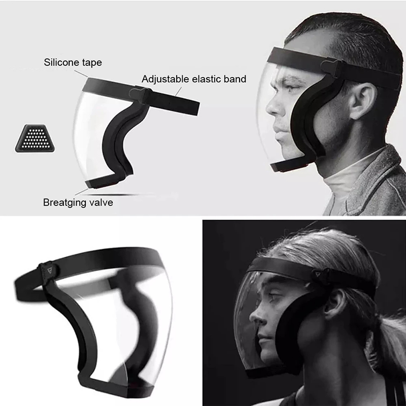 Work Protection Mask Full Face Shield Protection Face Cover Reusable Kitchen Splash Protection Mask Anti-fog Windproof Mask