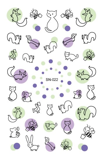 Sn luminous series nail art stickers tips dekoration negle wraps harajuku glædelig jul xmas musik manicura klistermærker: Sn -022