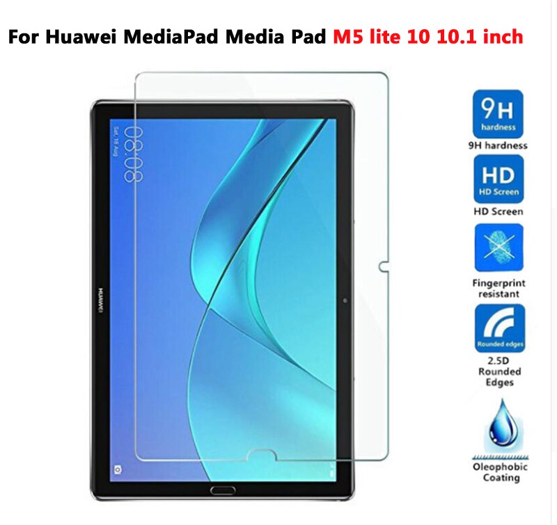 Gehärtetem Glas Für Huawei MediaPad T5 10 Glas Tablette Bildschirm Schutz Für Huawei Mediapad M5 Lite 10 C5 8,0 M3 m2 10,0 8,4 Film: M5 lite 10.1 Zoll