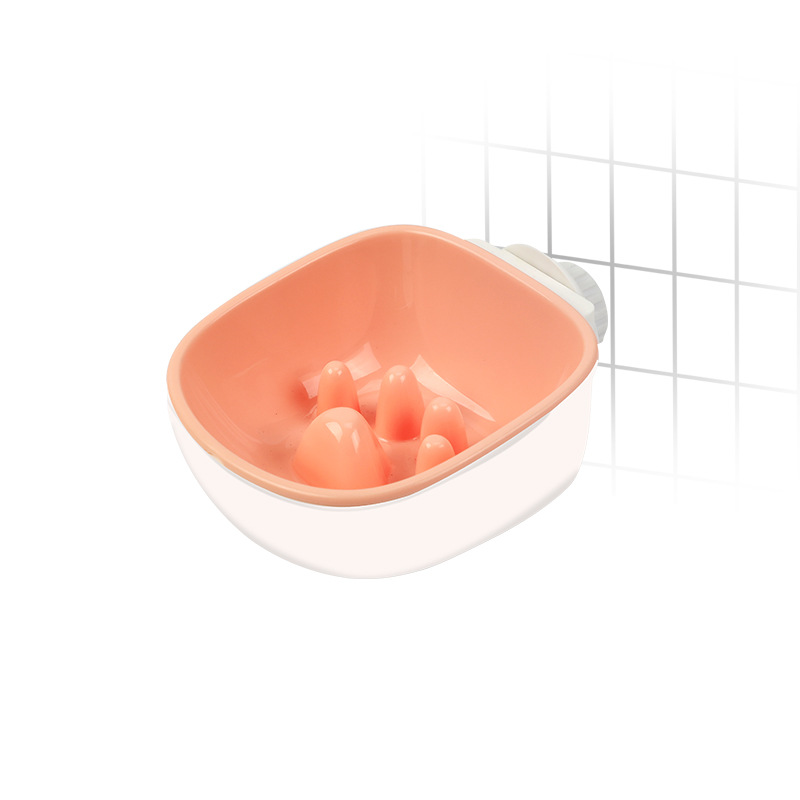 Hängskål för husdjur bärbar valp kattunge matar matskålar valp sakta ner äta matskål förhindra fetma hundar tillbehör: Orange