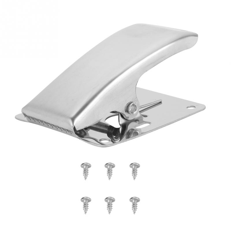 Stainless Steel Fish Fillet Clamp Deep-jaw Fish Tail Clip with Mounting Screws for Fishing Board Pesca Fish Cleaning Tools