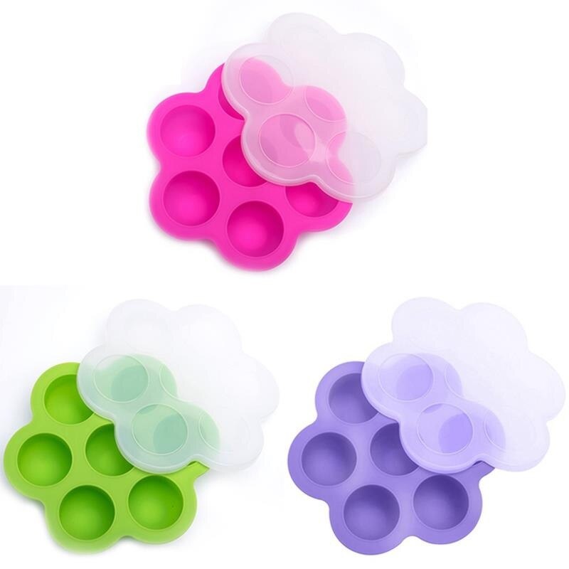Multifuncional segurança silicone bebê infantil flor treliça alimentos frutas leite recipiente de armazenamento freezer bandeja copo bolo molde