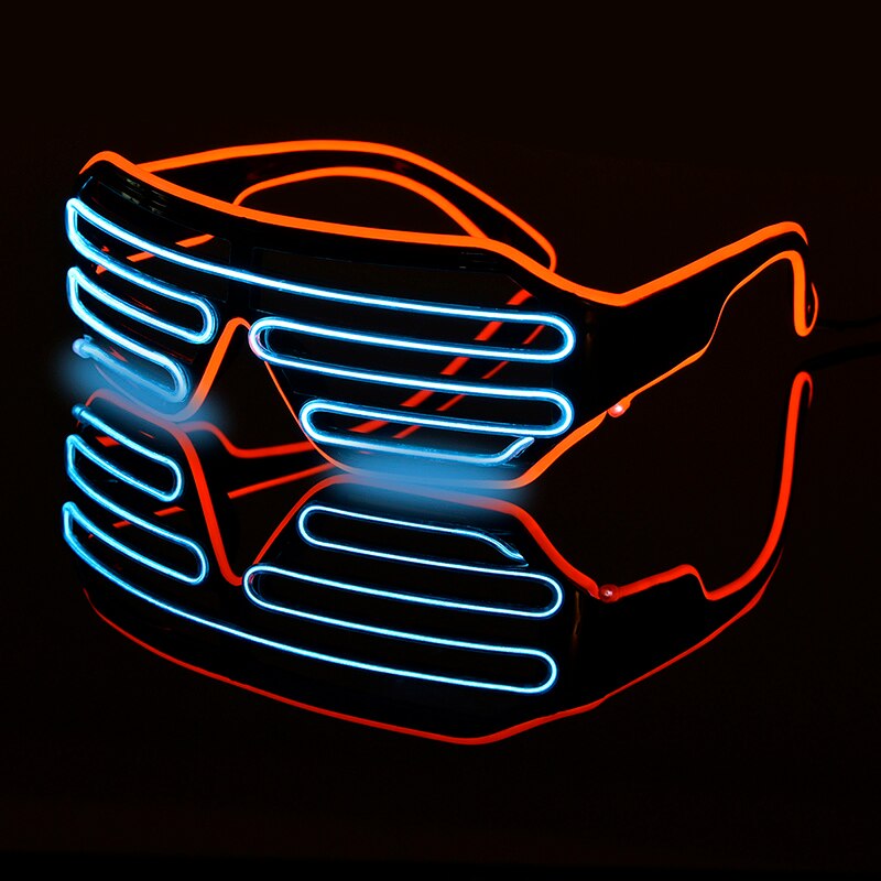 LED Leuchtende Nachtsicht Gläser Halloween glühend Neon- Weihnachten Party Blinklicht Sonnenbrille Glas Festival Brillen