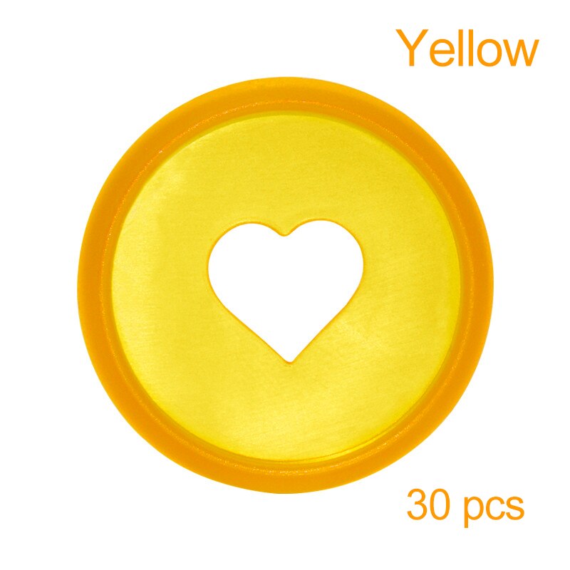 10/20/30/40 Pcs Candy Color Heart Disc Rings for Mushroom Hole Binder Discbound Notebooks Planner 28mm DIY Book Binding Supplies: Yellow 30 pcs