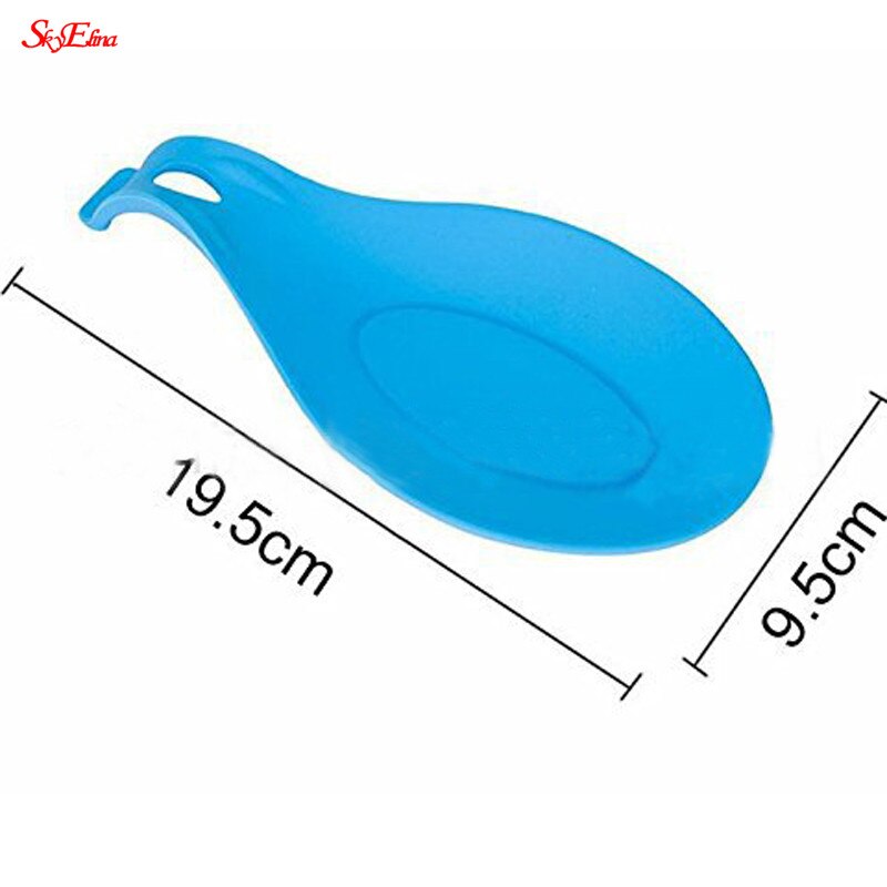 Silicone Spoon Insulation Mat Silicone Heat Resistant Placemat Tray Spoon Pad Drink Glass Coaster Kitchen Tool 5ZCF419