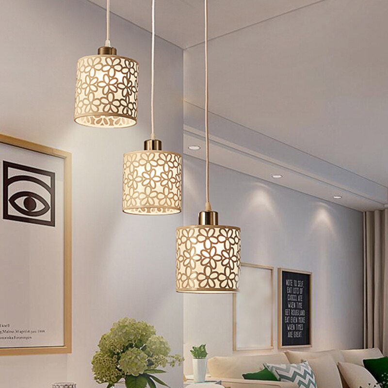 1pc 14*14cm järn + pvc lampskärm blommigt bord / tak taklampa skärm lampskärm lampskydd vit för hem restaurang kafé