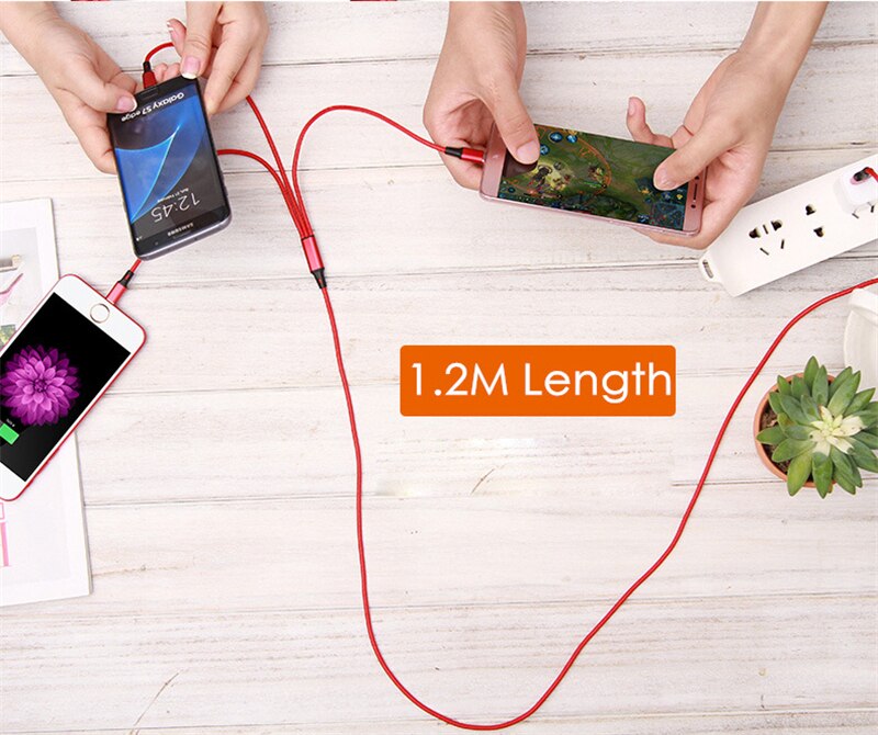 3 in datakabel voor android iphone type-c mobiele telefoon multifunctionele usb-kabel 1 drie slepende datakabels