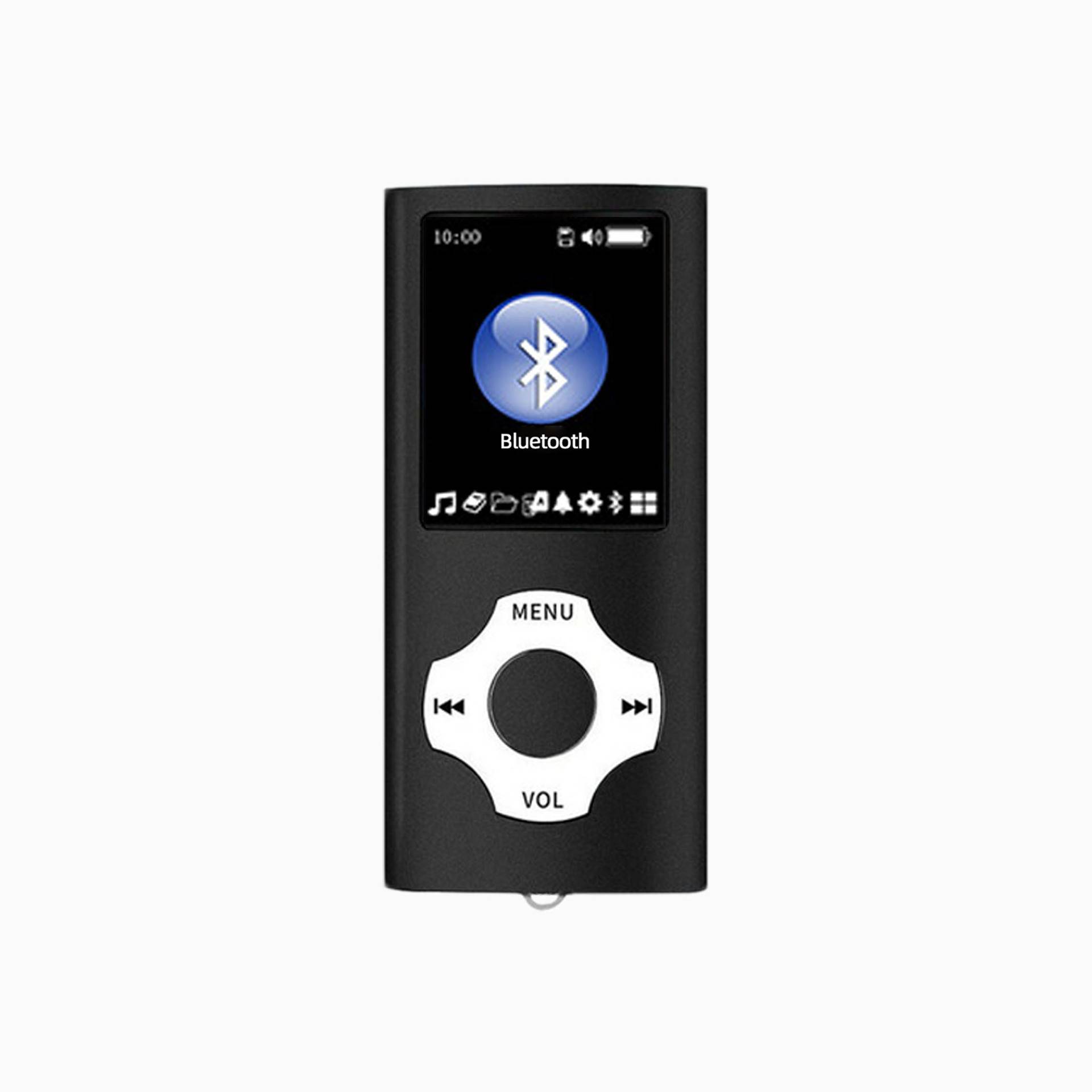 Mini MP3 Player Portable Music Player Bluetooth 5.0 Music Stereo Player 1.8 inch Screen Support FM Radio E-Book Recording: black