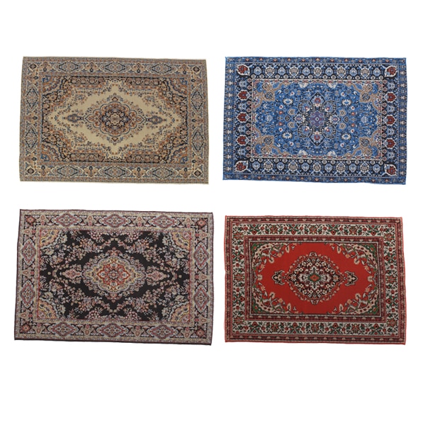 Ben progettato 1:12 Filo di Seta Tappeto Mestiere Miniatura casa delle bambole pavimento Bambole di Moda Tessuto Tappeto per la Casa Delle Bambole decorazione